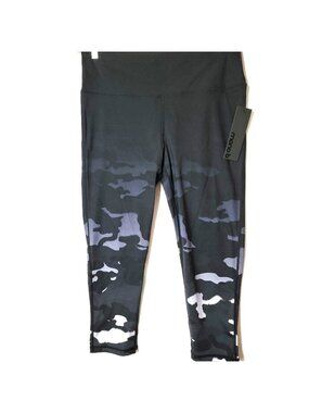 Mono B Cropped Leggings Womens Sz XL High-Waisted Camo Print NWT